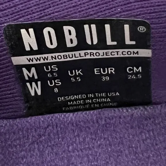 NOBULL Project Womens 8 Mens 6.5 Purple Mesh Runners Sneakers Reflective Running