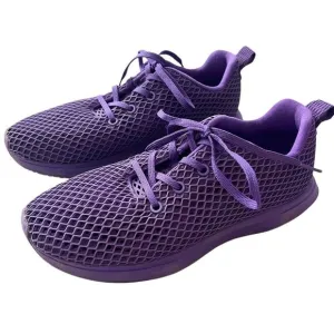 NOBULL Project Womens 8 Mens 6.5 Purple Mesh Runners Sneakers Reflective Running
