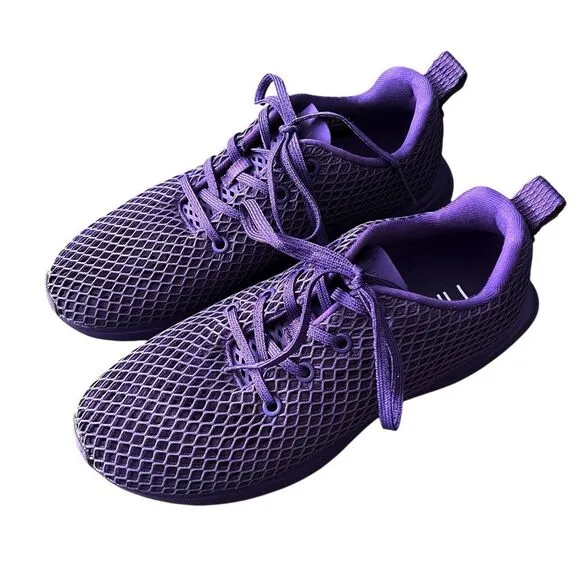 NOBULL Project Womens 8 Mens 6.5 Purple Mesh Runners Sneakers Reflective Running