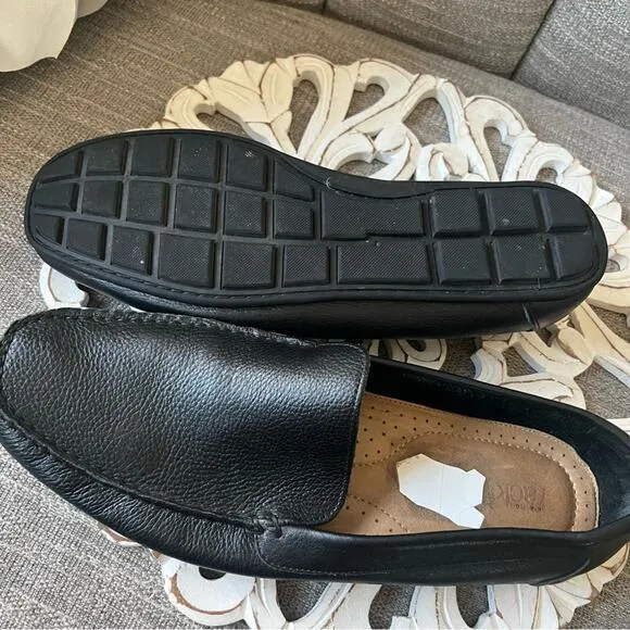 Nordstrom’s Rack Black Leather Slip on Shoes Loafers  Men’s 13