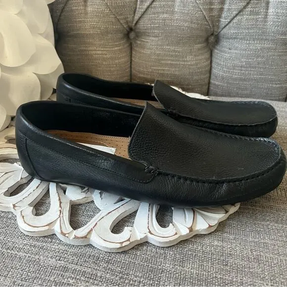 Nordstrom’s Rack Black Leather Slip on Shoes Loafers  Men’s 13