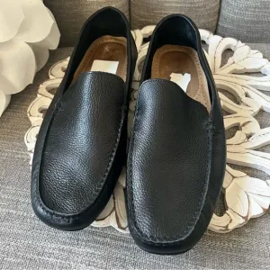 Nordstrom’s Rack Black Leather Slip on Shoes Loafers  Men’s 13