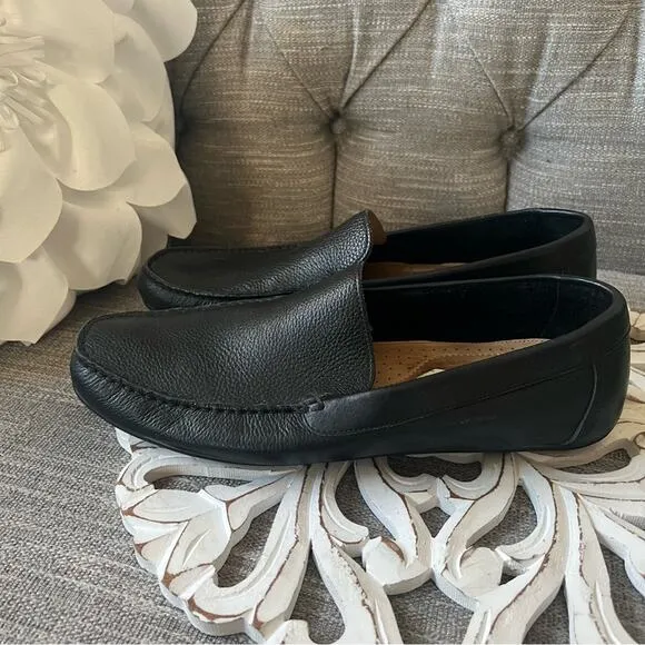 Nordstrom’s Rack Black Leather Slip on Shoes Loafers  Men’s 13