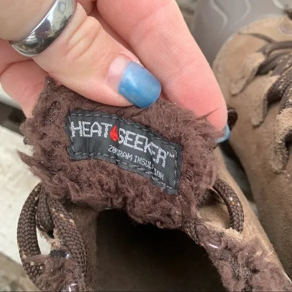 North Face Heat Seekers 200 gram furry low winter snow boots 8.5
