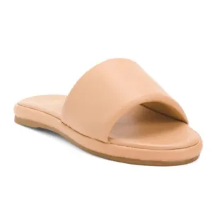 NWB Beek Puffbird Leather Slide Sandal Beach Tan Size 8