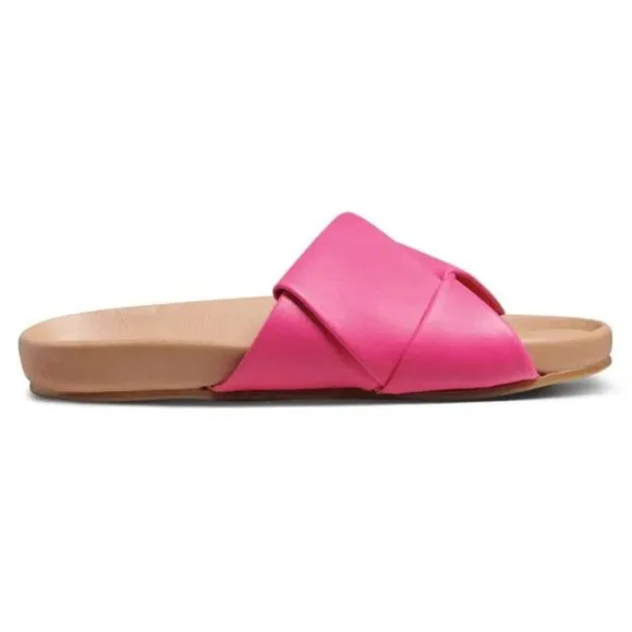 NWB Beek Tori Leather Slide Sandal Azelea Size 8
