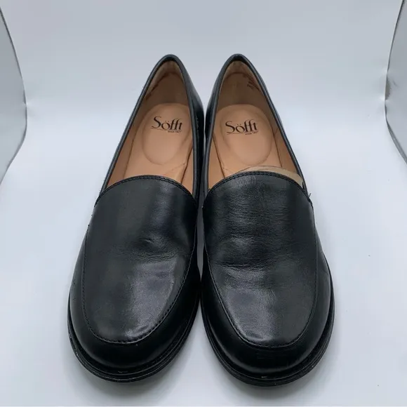 NWB Sofft Women's Napoli black leather flat loafers size 9M 1058