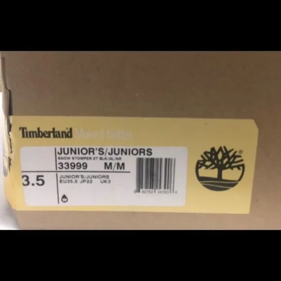 NWB Timberland Junior Snow Stomper Boots SZ 3.5