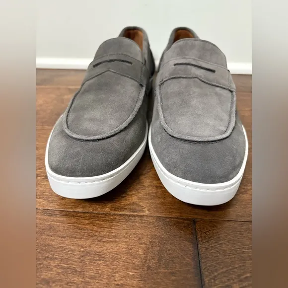 NWOB Allen Edmonds Randolph Gray Slip On Dress Sneaker Men Penny Loafers 10.5