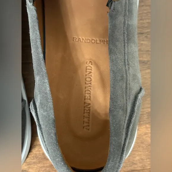 NWOB Allen Edmonds Randolph Gray Slip On Dress Sneaker Men Penny Loafers 10.5