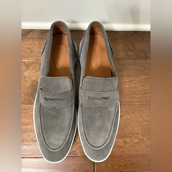 NWOB Allen Edmonds Randolph Gray Slip On Dress Sneaker Men Penny Loafers 10.5