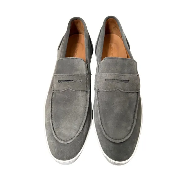 NWOB Allen Edmonds Randolph Gray Slip On Dress Sneaker Men Penny Loafers 10.5