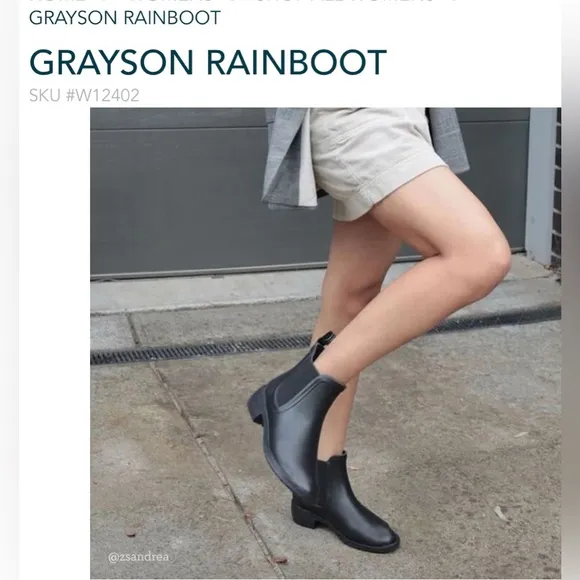 NWOB EMU Australia Grayson Rain boot, black, size 9/40