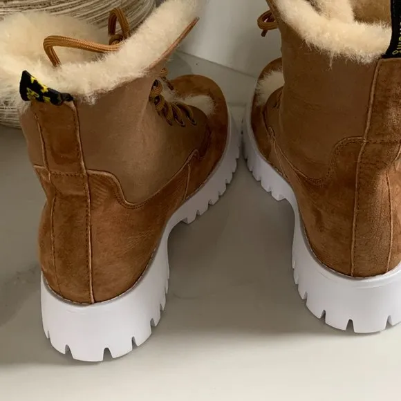 NWOB RARE Ugg x Dr. Marten Fur Lined Lace Up Boots, Size 38