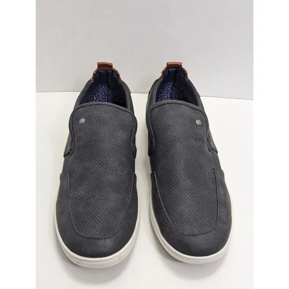 NWOB Steve Madden Felixx Faux Suede Slip on Low Top Sneakers Men's Black Sz 10