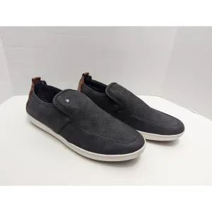 NWOB Steve Madden Felixx Faux Suede Slip on Low Top Sneakers Men's Black Sz 10