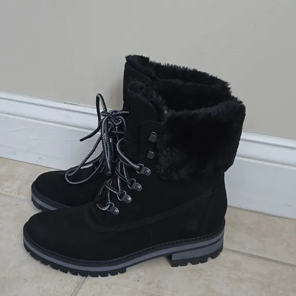 NWOB Timberland Courmayeur Valley 6&quot; Waterproof Lace-Up Ankle Boots Blac…