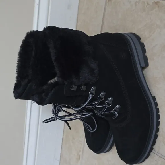 NWOB Timberland Courmayeur Valley 6&quot; Waterproof Lace-Up Ankle Boots Blac…