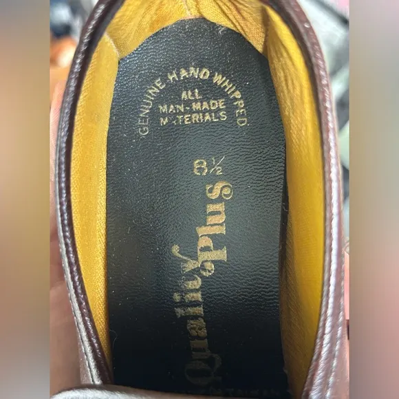 NWOB Vintage 1970 Quality Plus Handmade Leather Loafers Brown Tan 8.5