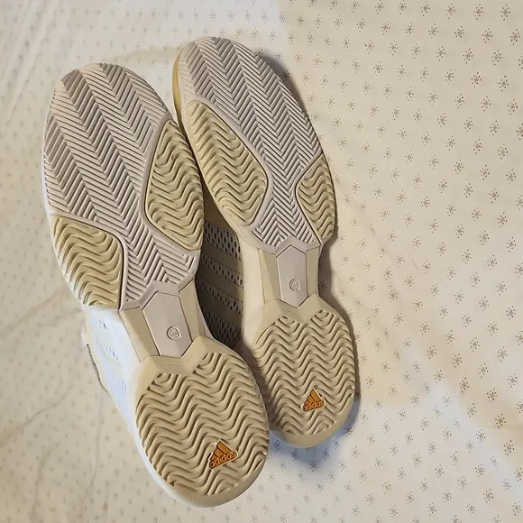 NWOT, Adidas by Stella McCartney white/yellow low-top mesh sneakers sz 10.5