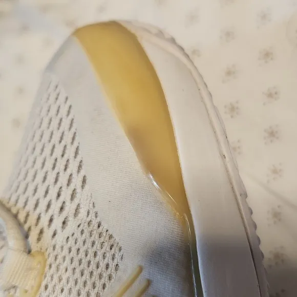 NWOT, Adidas by Stella McCartney white/yellow low-top mesh sneakers sz 10.5