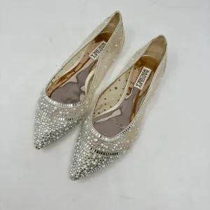 NWOT Badgley Mischka Babette Bejeweled Mesh Pointed Toe Flats Size 7 Wedding