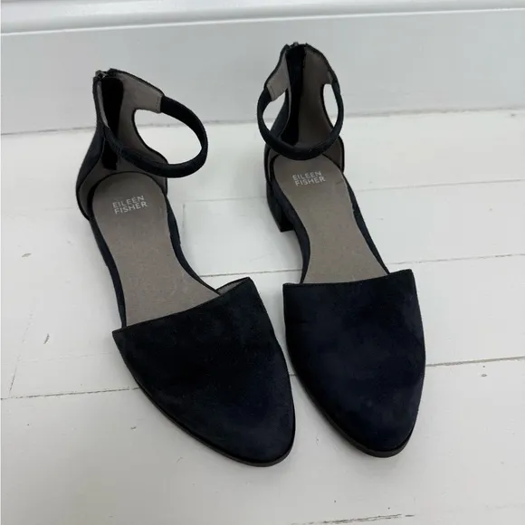 NWOT Eileen Fisher Navy Suede Women's Shoes