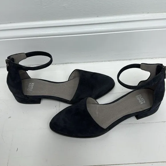 NWOT Eileen Fisher Navy Suede Women's Shoes