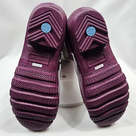 NWOT Hunter Original Tall Gloss Wellington Rain Boots Wellies Rubber Violet 10