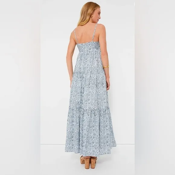 NWOT HYACINTH HOUSE Blue and White Floral Tiered Teresa Maxi Dress | Tuckernuck