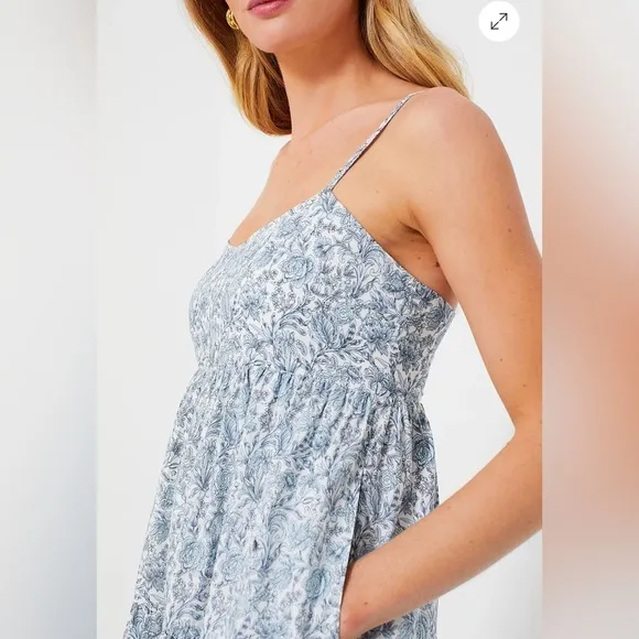 NWOT HYACINTH HOUSE Blue and White Floral Tiered Teresa Maxi Dress | Tuckernuck