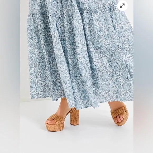 NWOT HYACINTH HOUSE Blue and White Floral Tiered Teresa Maxi Dress | Tuckernuck