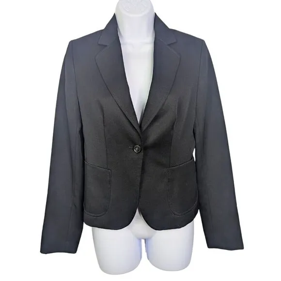 NWOT J Crew | VTG Womens 4 Made in Japan Black 100% Wool Blazer Office Career
