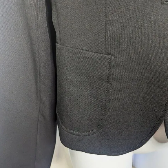 NWOT J Crew | VTG Womens 4 Made in Japan Black 100% Wool Blazer Office Career