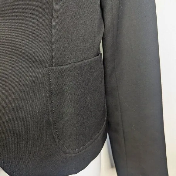 NWOT J Crew | VTG Womens 4 Made in Japan Black 100% Wool Blazer Office Career
