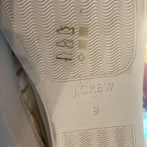 NWOT j.Crew slip on sneakers size 9 tan and cream