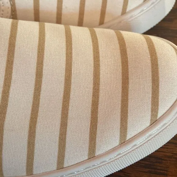 NWOT j.Crew slip on sneakers size 9 tan and cream