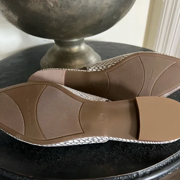 NWOT Marc Fisher Snakeskin Slingback Ballet Flats