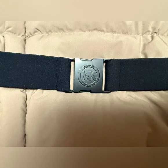 NWOT Michael Kors Asymmetrical Belted Packable Down Puffer Coat