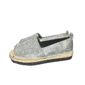 NWOT Michael Kors Peep Toe Sparkle Espadrilles, Size 7M
