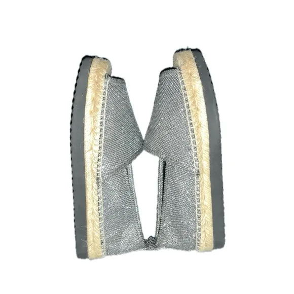 NWOT Michael Kors Peep Toe Sparkle Espadrilles, Size 7M