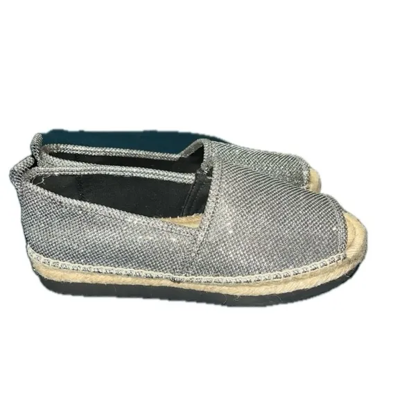 NWOT Michael Kors Peep Toe Sparkle Espadrilles, Size 7M