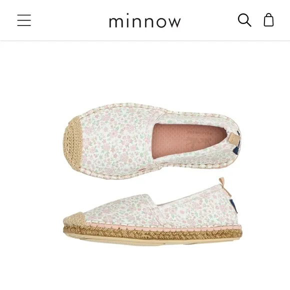NWOT minnow x sea star children's antique floral beachcomber espadrille