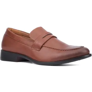NWOT NY&amp;C Men's Brown Leather Like Loafers size 13