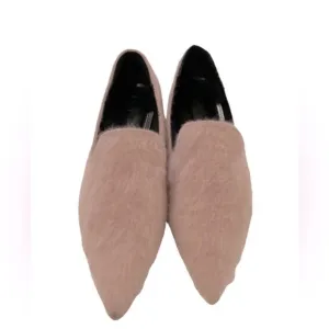 NWOT POL Pink Fuzzy Pointed Toe Flats Size 8