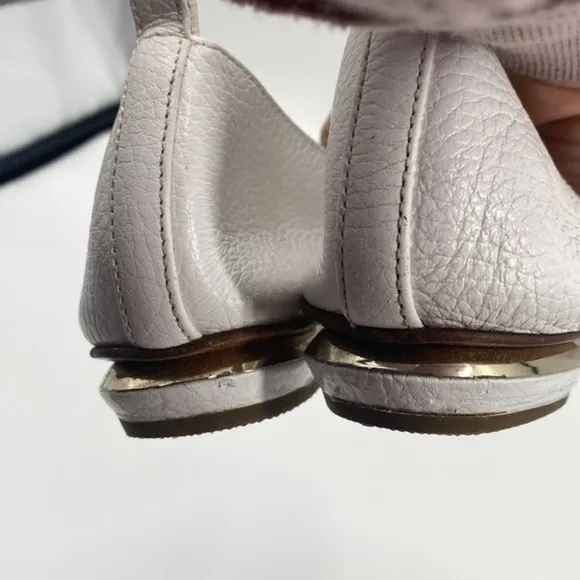 NWOT Vero cuoio white leather Italian loafers no box size 36/6