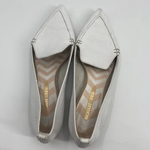NWOT Vero cuoio white leather Italian loafers no box size 36/6