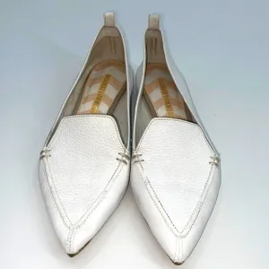 NWOT Vero cuoio white leather Italian loafers no box size 36/6