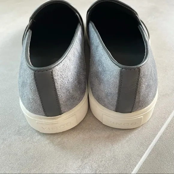 NWOT/NWOB Vince Grey Suede Slip-on Sneakers