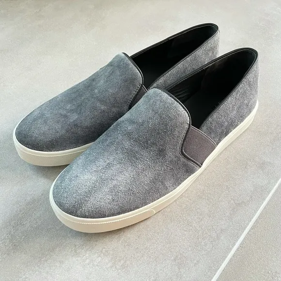 NWOT/NWOB Vince Grey Suede Slip-on Sneakers